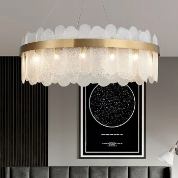 G9 LED Postmodernaus Apvalus, Nerūdijančio Plieno, Aukso Dizaineris Liustra Apšvietimo Blizgesio Pakabos Šviestuvas Lampen Už Valgomasis Kambarys
