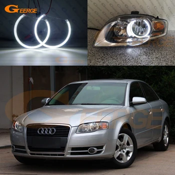 Ultra ryškūs SMD LED Angel Eyes halo žiedų rinkinys Dienos Šviesą Automobilių stilius Audi A4, S4, RS4 B7 2004 m. 2005 m. 2006 m. 2007 m. 2008 m. 2009 m.