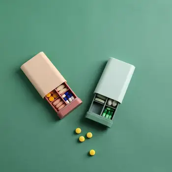 6 Tinklus Uždaromos Tablečių Dėžutė Mažųjų Nešiojamų Tabletes Balionėlis Box Mini Tabletes Skyriaus Talpykla