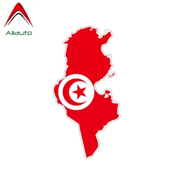 Aliauto Juokinga Tunisas Žemėlapis, Atspindintis Vėliavos Automobilių Lipdukas Motociklų Lipdukas Reikmenys, Nissan Suzuki, Lexus Skoda VW,15cm*7cm