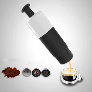 Mini Rankų Slėgio Nešiojamąsias Kapsules, Kavos Virimo Aparatas Taurės Rankinio 21 Juosta Italijos Espresso Maker Gavyba Puodą
