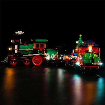 Led Šviesos Suderinamas su Lego 10254 Kūrėjas Miesto Kalėdų Žiemos Atostogų Traukiniu 36001 Blokai (tik šviesos+Baterijos langelį)