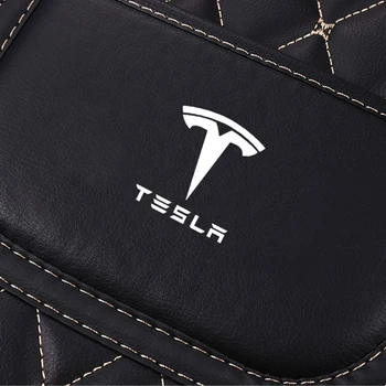 Automobilio Sėdynės atlošo anti-kick Padas Tesla Model 3 sėdynės užpakalinės eilės anti kick Odos Atnaujinti kilimėlis Apsaugos, vidaus reikalų automobilių Reikmenys