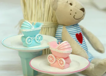 10 vnt mielas Mini Kūrybinės Vežimėlis Baby Gimtadienio Žvakės Vaikas Vežimėlyje Kūdikis Vežimas Žvakė Cupcake Pyragas Topper Šalis Dekoro Tiekimo