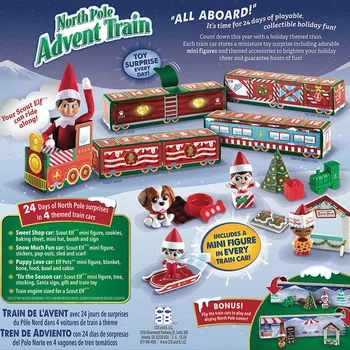 24 Dienų Atgalinės Atskaitos Kalėdų Elf Traukinio Žaislai
