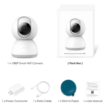 Xiaomi Priežiūros Camera1080P IP Smart Camera WiFi 360 Kampu Naktinio Matymo vaizdo Kamera, Vaizdo Kameros Baby Home Security Monitor