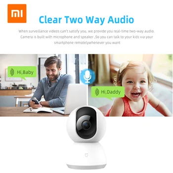 Xiaomi Priežiūros Camera1080P IP Smart Camera WiFi 360 Kampu Naktinio Matymo vaizdo Kamera, Vaizdo Kameros Baby Home Security Monitor