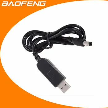 2vnt Nešiojamų Baofeng UV-5R USB Įkrovimo Kabelis Walkie Talkie Įtampos Padidinti 5V Prie 9V už UV5R UV82 Nešiojama CB radijo Įkrovimas