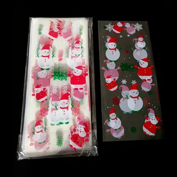 Leeiu 50Pcs Linksmų Kalėdų Kepimo Pakavimo Maišeliai Animacinių filmų Kalėdų Santa Claus Sniego Užkandis Saldainių Maišelį Slapukus Saugojimo Krepšys