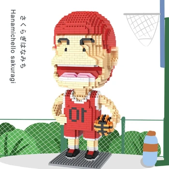 2145pcs+ Mažų Dalelių Blokai SLAM DUNK Basketball Sakuragi Hanamichi Modelio Paveikslas Mini Plytų Žaislai Vaikams Dovanos