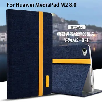 Silicio PU Odos Atveju Huawei MediaPad M2 8.0 M2-801W M2-802L M2-803L 801L Padengti Smart Miego Pabusti Atveju Stovėti Tablet Funda