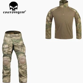 Combat uniform Medžioklės Kelnės su antkeliais Multicam Marškinėliai Camo emerson Kelnes G3 vyrų Kostiumas ATFG Medžioklės Šalis