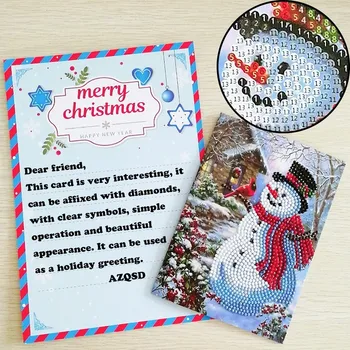 AZQSD Diamond Tapybos Korteles su Gimtadieniu Diamond Siuvinėjimo Kalėdų ir Padėkos atviruką Vaikų Rankų darbo Dovana 