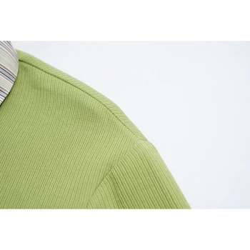 2021 M. Pavasarį Naujas Negabaritinių Moterų Palaidinė Ilgomis Rankovėmis Dizaino Marškinėliai Topai Streetwear Kratinys Pasukite Žemyn Apykaklės Mados Moterų Blusas