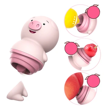 Mielas Mini Kiaulės Liežuvio Vibratoriai 6 Režimai USB Power Vibruojantis Kiaušinis G-spot Massager Lyžis Klitorio Stimuliatorius Sekso Žaislai Moterims