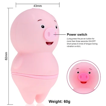 Mielas Mini Kiaulės Liežuvio Vibratoriai 6 Režimai USB Power Vibruojantis Kiaušinis G-spot Massager Lyžis Klitorio Stimuliatorius Sekso Žaislai Moterims