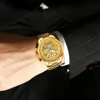 NIBOSI vyrų Kvarciniai rankiniai laikrodžiai 2020 naujas prabangus aukso laikrodis vyrams, laikrodis mados Vandeniui laikrodis vyrų Relogio Masculino
