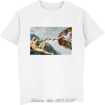 Naujas Mikelandželo Cappella Sistina Marškinėliai Vyrams Harajuku Ulzzang Tumblr T-shirt Mados Derliaus Marškinėlius vyro Atsitiktinis Tees Viršūnės