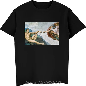 Naujas Mikelandželo Cappella Sistina Marškinėliai Vyrams Harajuku Ulzzang Tumblr T-shirt Mados Derliaus Marškinėlius vyro Atsitiktinis Tees Viršūnės