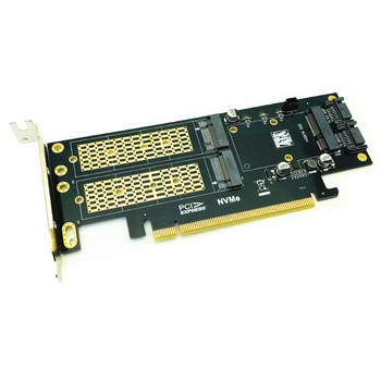 3 1. NGFF ir mSATA SSD Adapterio plokštę M. 2 NVME į PCIe 16X/M., 2 SATA SSD su SATA III/mSATA į SATA Konverteris+2 SATA Kabelis Pjesė