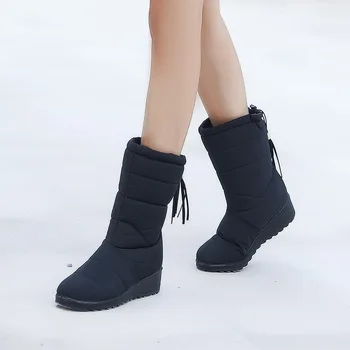 Žiemos karšto pardavimo nauji aukštos vamzdis šilti moteriški batai sniego batai didelio dydžio neperšlampama medžiaga Martin atsitiktinis batai moterų avalynė
