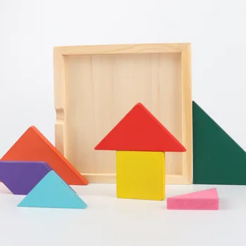 Montessori Ugdymo Mediniai Žaislai Vaikams Ankstyvo Mokymosi Galvosūkiai Vaikams Vykdyti Žvalgybos Rungtynės Tangram Valdybos Matematikos Žaislai