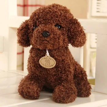 Realus Teddy Šuo Laimingas, Modeliavimo Šuo Pudelis Pliušiniai Žaislai Rankų Darbo Realus Paveikslas Žaislas Pliušinis Šuo Įdaryti Anim Žaislai Vaikams
