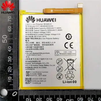 Originalus HB366481ECW Baterija Huawei Honor 8 FRD-L19 FRD-L10 FRD-L09 FRD-AL00 FRD L19 L10 L09 AL00 P Smart PAV-LX1 PAV-LA1
