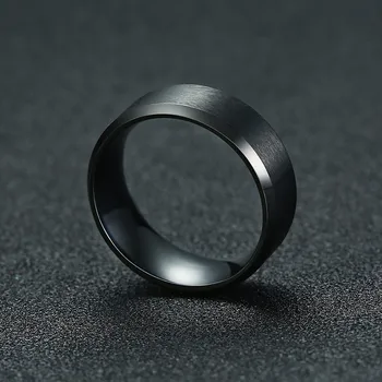 ZORCVENS 2020 Naujas Mados 8mm Klasikinis Žiedas Vyrų 316L Nerūdijančio Plieno Papuošalai Vestuvių Žiedą Žmogus