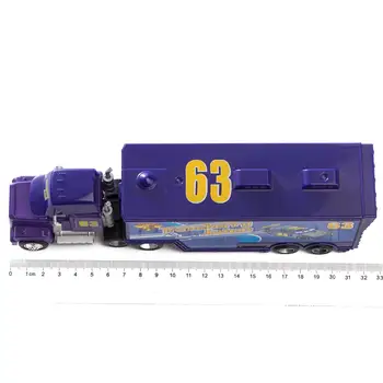 Nr. 63 Cars 2 3 Disney Pixas violetinė Automobilių, Sunkvežimių Žaibas McQueen Jackson Audra Sunkvežimių 1:55 Diecast Metalo Lydinio Žaislas Vaikams