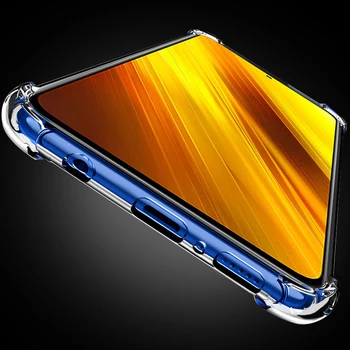 Rubisafe Poco X3 NFC, Silikono oro Pagalvė Atveju Xiaomi Poco X 3 Padengti 9D Stiklo Poco-F2-Pro Poco-X3-NFC Telefono dėklas + Screen Protector