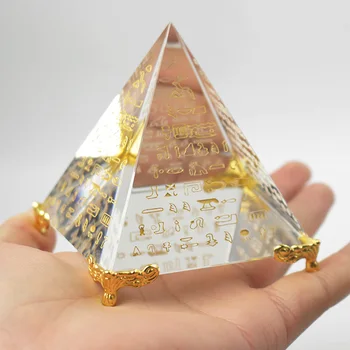 Nauji Hieroglifai Piramidės Kristalų Feng Shui Akmens Jogos Energijos Gijimas Kristalų Ornamentu Kambarį Apdaila