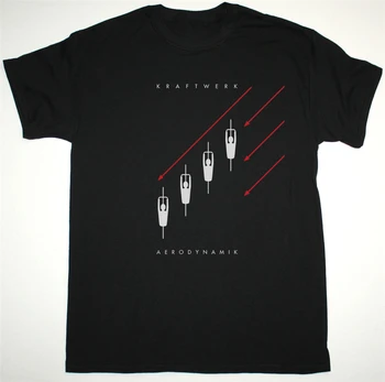 Kraftwerk Aerodynamik Juoda Balta T Shirt Mens Elektroninių Synth Neu! Krautrock Visą Raštuotas Marškinėliai