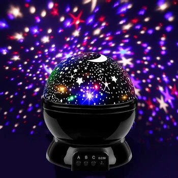 Miegamasis Dekoro Naktį Žibintai Sukasi Žvaigždėtas Dangus Magija Projektorius Naktį Šviesos USB Naktį LED Lempos Lampe Žvaigždės Vaikams Dovanų
