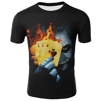 Naujas Klounas Geriausiai parduodamų Laukinių 3D Print T Shirt Vyrai Klounas Siaubo Filmas Atsitiktinis Juokingi Marškinėliai 2020 Metų Vasaros Mados Trumpas Rankovės