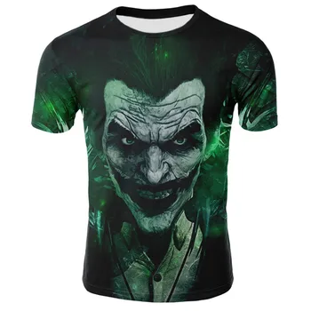 Naujas Klounas Geriausiai parduodamų Laukinių 3D Print T Shirt Vyrai Klounas Siaubo Filmas Atsitiktinis Juokingi Marškinėliai 2020 Metų Vasaros Mados Trumpas Rankovės
