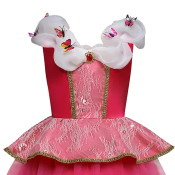 Merginos Princesė Kostiumas Vaikams Lašas Pečių Miega Grožio Konkurso Šalis Suknelė Helovinas Fancy Dress Up Drabužiai