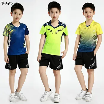 Naujas badmintono marškinėlius Berniukų sporto vienodas vaikai tenso mujer vaikų Stalo Teniso Rinkiniai teniso marškinėliai šortai Mergaitėms, Veikia dėvėti