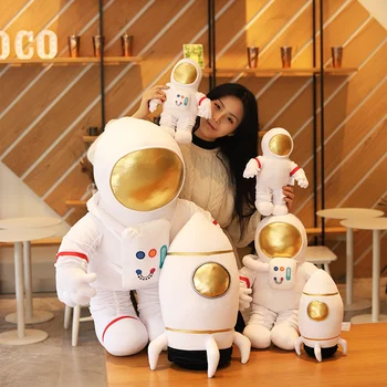 Pliušinis Astronautas ir Erdvėlaivis Įdaryti Žaislas Minkštas Science Fiction Tipo Minkšta Lėlė, Vaikams, Žaislai, Kūrybiniai Žaislai Vaikams Gimtadienio Dovana