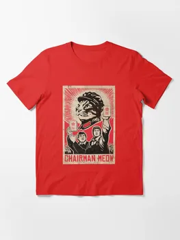 Miau Mao Kinija katė meme vyriški marškinėliai cottonT-shirt gatvės stilius, spausdinta vyrų marškinėliai atsitiktinis trumpomis rankovėmis Vyrams
