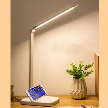 Sulankstomas Jutiklinį Jungiklį LED Stalo Lempa 3 Spalvų Apšvietimas 7W USB Mokamas Lempa Akių-apsaugoti Studentų LED Stalo Lempa