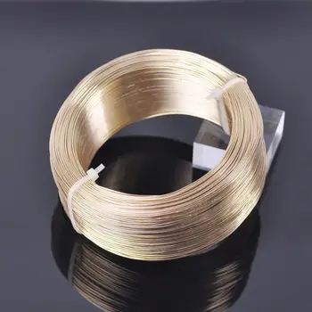 1 Didelis Roll 200 metrų Šviesos Aukso 0,6 mm 0,7 mm Aliuminio Minkštas Metalas Duobute Vielos Papuošalai Priėmimo 