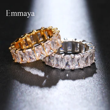 Emmaya Klasikinis Apvalaus Žiedo Sumanus Dizainas Dviejų Spalvų AAA Zirconia papuošalų Mados Moterų Mados Dovanų Šalis