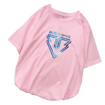 Bigbang Marškinėlius Moterys Naujas Vasaros Trumpomis Rankovėmis Tumblr Atsitiktinis Korėjos Kpop Drabužiai Laisvi Streetwear Harajuku Viršūnes Tee Camiseta Mujer
