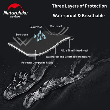 Naturehike 2020 Naujas Vandeniui atsparus Kvėpuojantis Poncho Kalnų Lauko Laipiojimo Pėsčiųjų, Kempingas Mados Striukė Lietpaltis NH20FS005