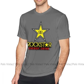 Energetinis Gėrimas Marškinėliai Rock Star Energy Drink Prekes Marškinėliai Basic 100 Proc. Medvilnės Marškinėliai, Trumpas Rankovėmis Mens Marškinėlius
