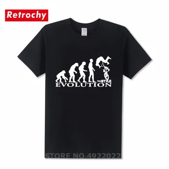 Mados BMX Freestyle Evoliucija Tee Marškinėliai Vyrams MTB Dviratį Dviračiu Hip-Hop Marškinėlius Pobūdžio Kalnų Dviračių Hipster T-Shirt Grupės Komanda