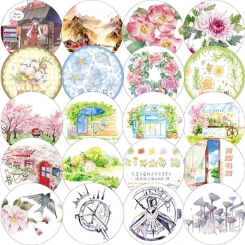 20 Dizainų Washi Tape Kraštovaizdžio Gėlių Mergaičių Planuotojas Japonijos Klijų 