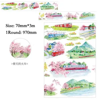 20 Dizainų Washi Tape Kraštovaizdžio Gėlių Mergaičių Planuotojas Japonijos Klijų 