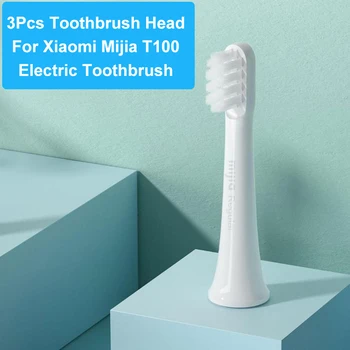 3Pcs dantų šepetėlį Vadovo Pakeitimo Xiaomi Mijia T100 Elektrinis dantų Šepetėlis